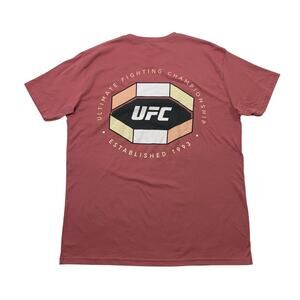 UFC Shirt Mens XL Extra Large Mauve Octagon Ultimate Fighting Championship Tee